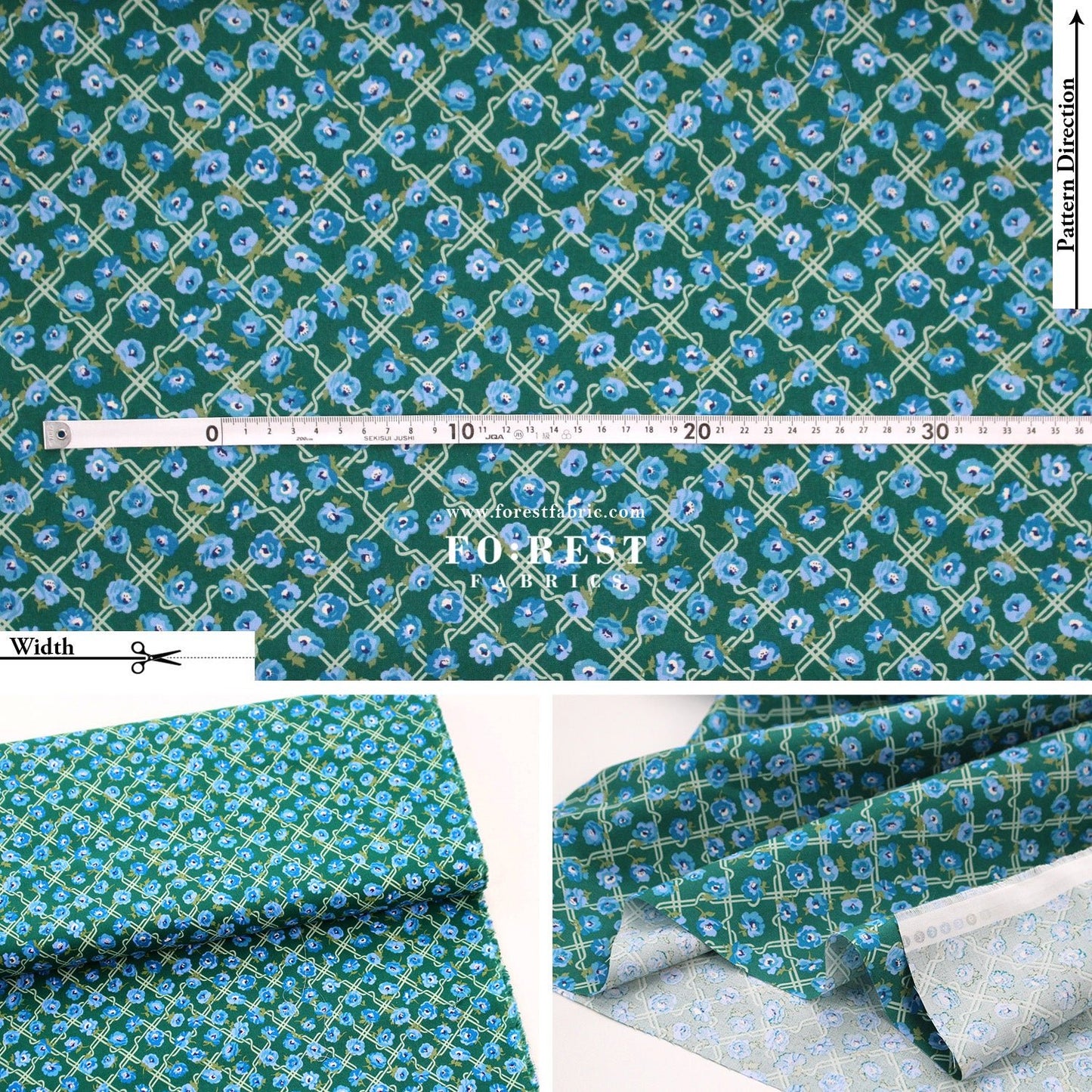 Quilting Liberty - Floral Nostalgia 3 fabric - FO:REST Fabric 布恩堂Liberty fabrictana lawnjapanese fabricykk zipper