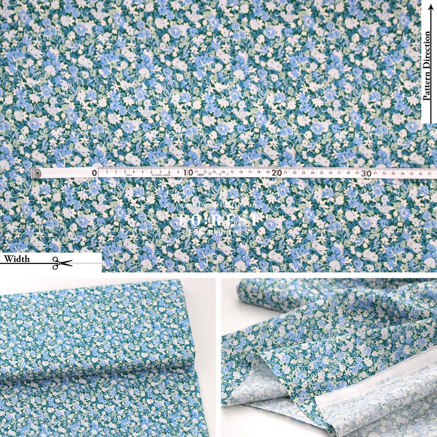 Quilting Liberty - Floral Nostalgia 3 fabric - FO:REST Fabric 布恩堂Liberty fabrictana lawnjapanese fabricykk zipper