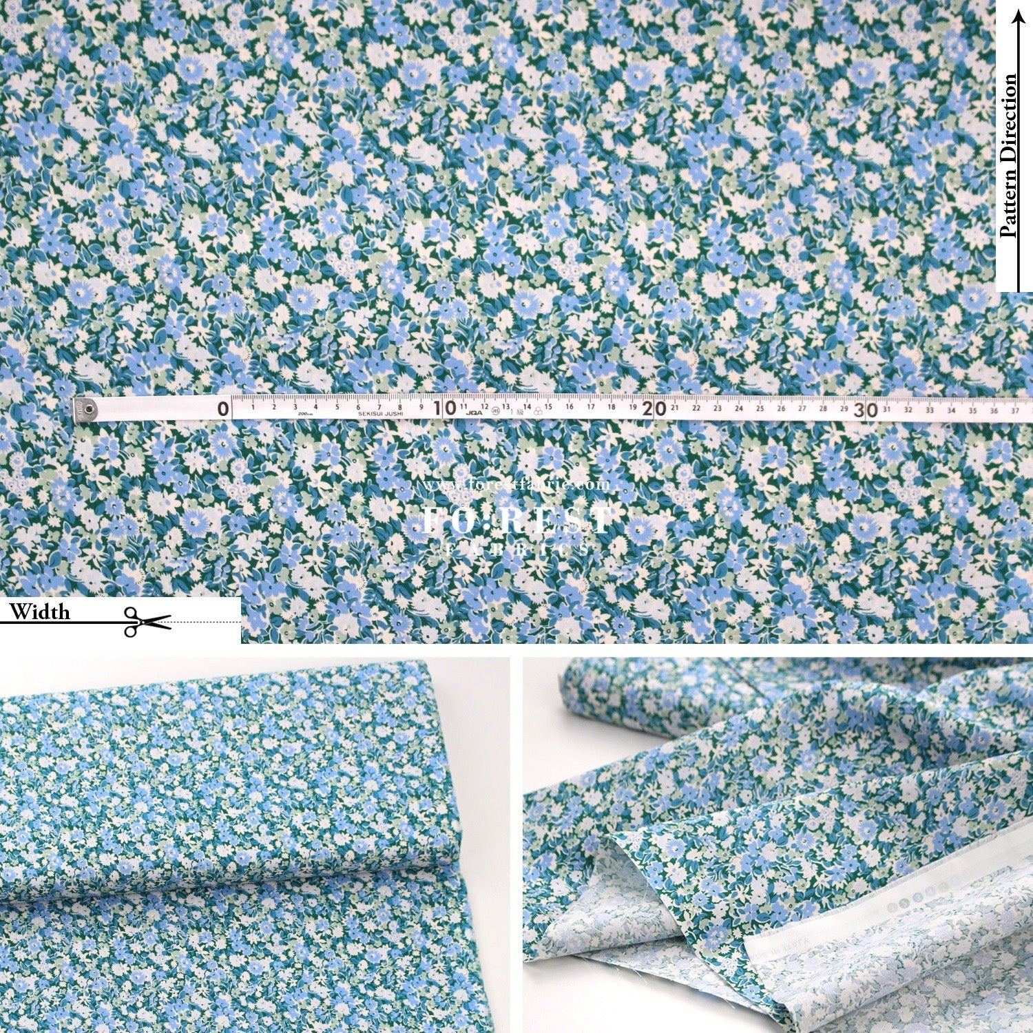 Quilting Liberty - Floral Nostalgia 3 fabric - FO:REST Fabric 布恩堂Liberty fabrictana lawnjapanese fabricykk zipper