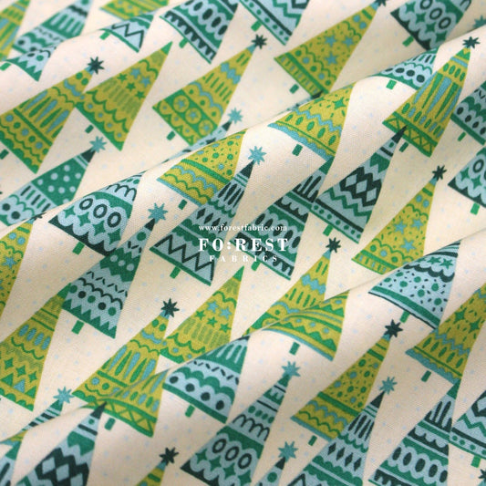 Quilting Liberty - Frosty Forest fabric A - FO:REST Fabric 布恩堂Liberty fabrictana lawnjapanese fabricykk zipper