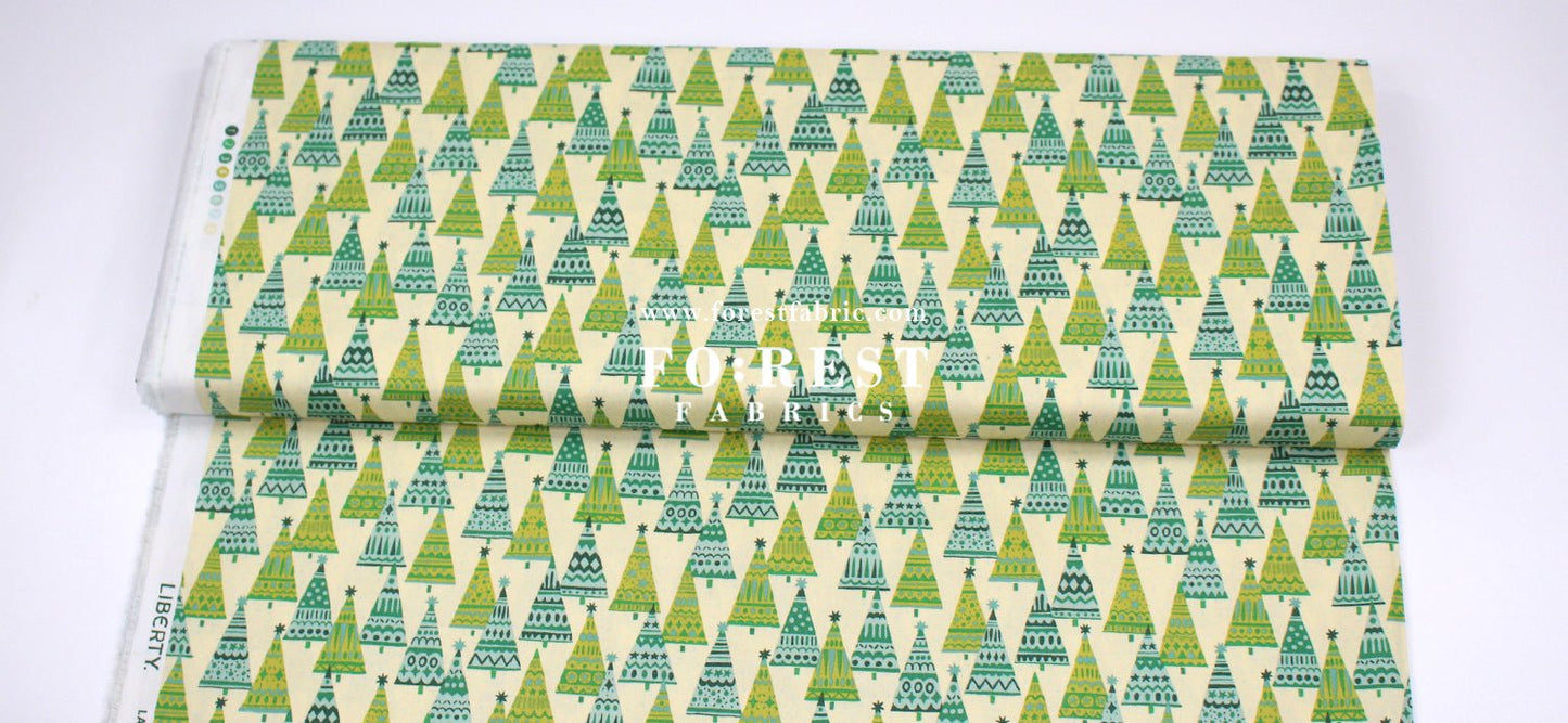 Quilting Liberty - Frosty Forest fabric A - FO:REST Fabric 布恩堂Liberty fabrictana lawnjapanese fabricykk zipper