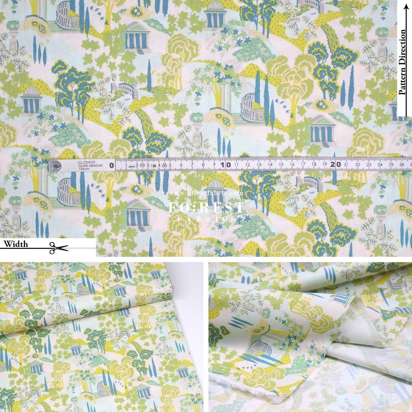 Quilting Liberty - Garden Follies fabric B - FO:REST Fabric 布恩堂Liberty fabrictana lawnjapanese fabricykk zipper