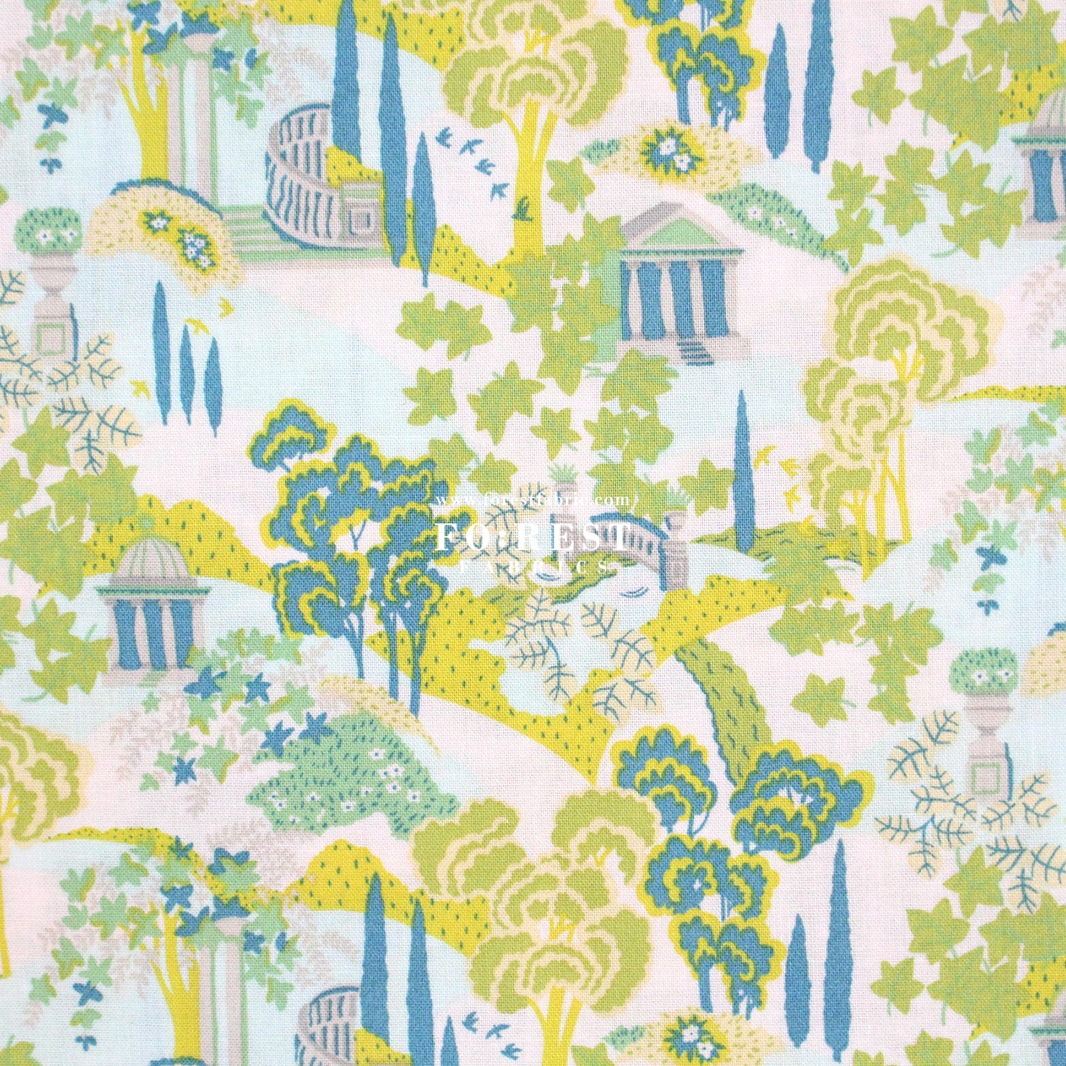 Quilting Liberty - Garden Follies fabric B - FO:REST Fabric 布恩堂Liberty fabrictana lawnjapanese fabricykk zipper