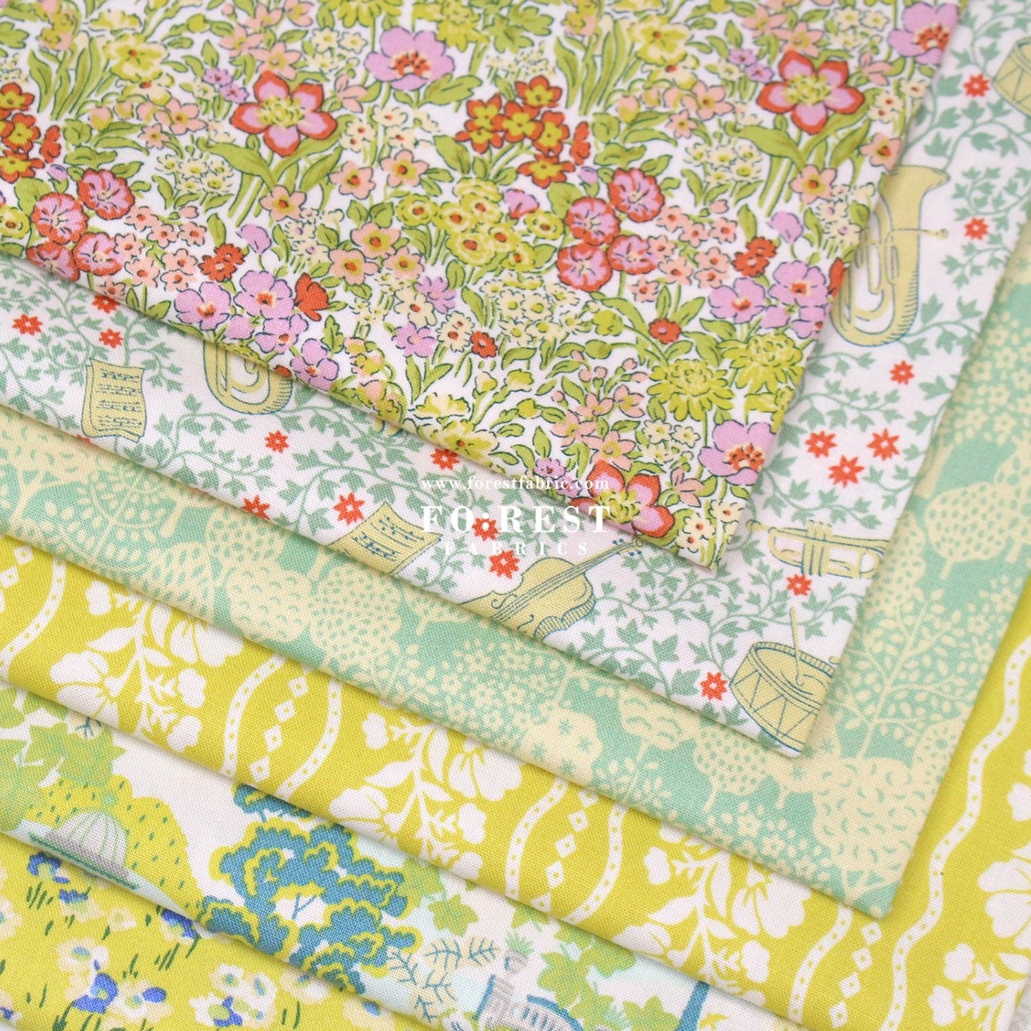 Quilting Liberty - Garden Follies fabric B - FO:REST Fabric 布恩堂Liberty fabrictana lawnjapanese fabricykk zipper