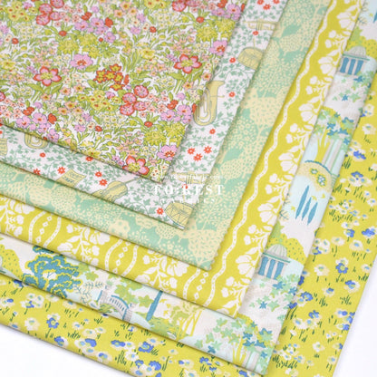 Quilting Liberty Garden Party fabric SET - FO:REST Fabric 布恩堂Liberty fabrictana lawnjapanese fabricykk zipper