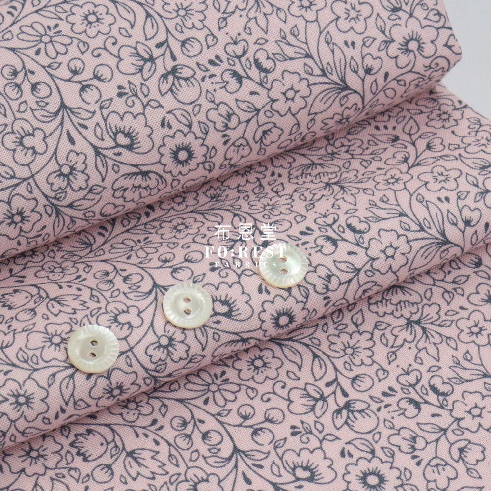 Quilting Liberty - Garden Silhouette B Lasenby Cotton
