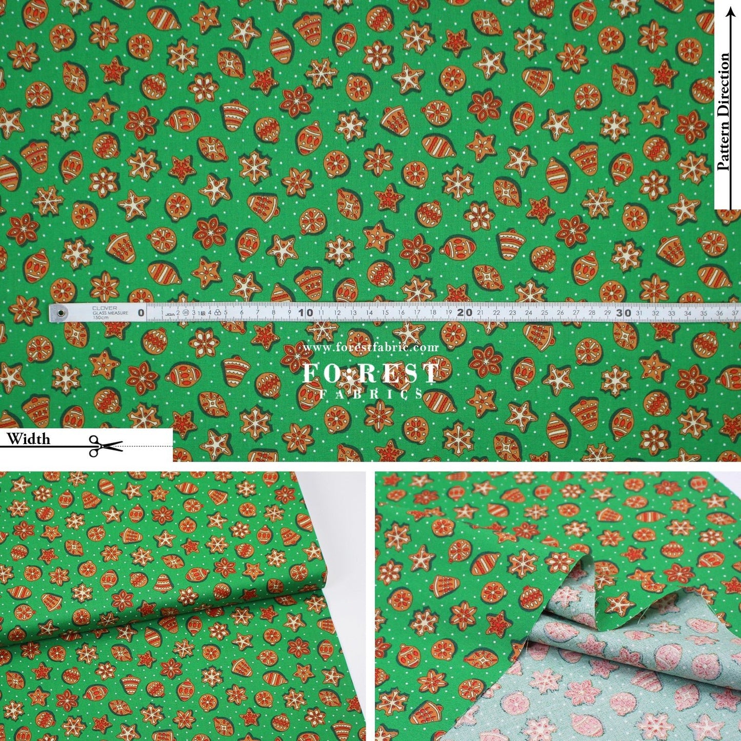 Quilting Liberty - Gingerbread Delight fabric A - FO:REST Fabric 布恩堂Liberty fabrictana lawnjapanese fabricykk zipper