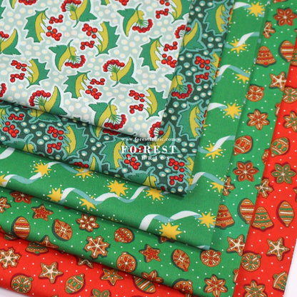 Quilting Liberty - Gingerbread Delight fabric A - FO:REST Fabric 布恩堂Liberty fabrictana lawnjapanese fabricykk zipper