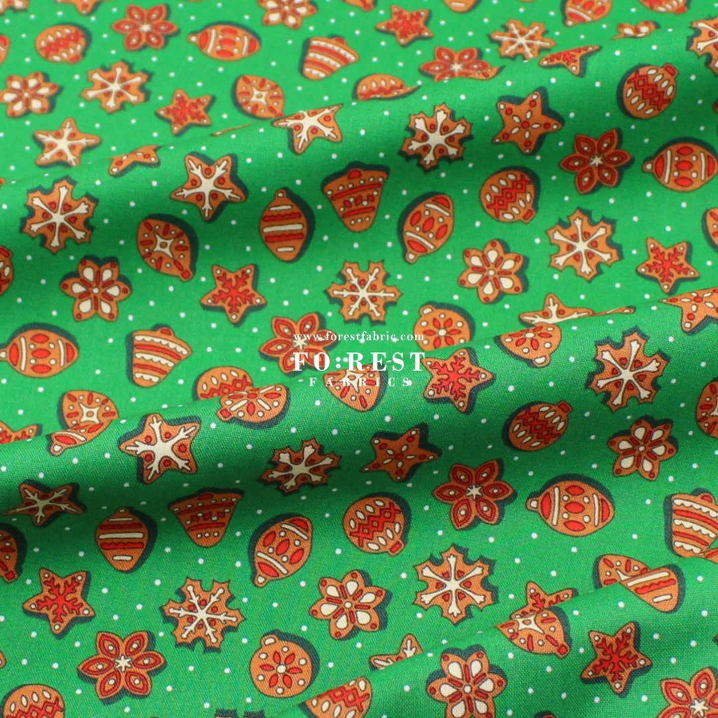 Quilting Liberty - Gingerbread Delight fabric A - FO:REST Fabric 布恩堂Liberty fabrictana lawnjapanese fabricykk zipper