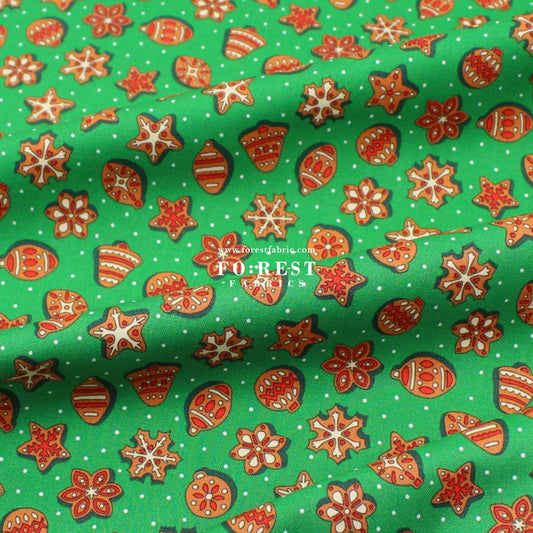 Quilting Liberty - Gingerbread Delight fabric A - FO:REST Fabric 布恩堂Liberty fabrictana lawnjapanese fabricykk zipper