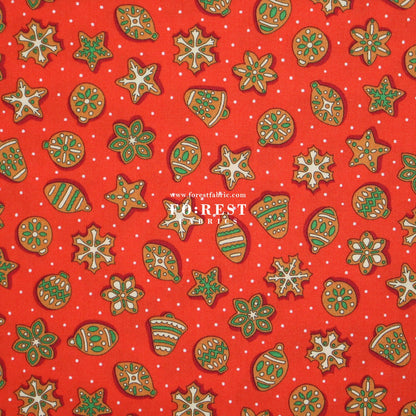Quilting Liberty - Gingerbread Delight fabric B - FO:REST Fabric 布恩堂Liberty fabrictana lawnjapanese fabricykk zipper