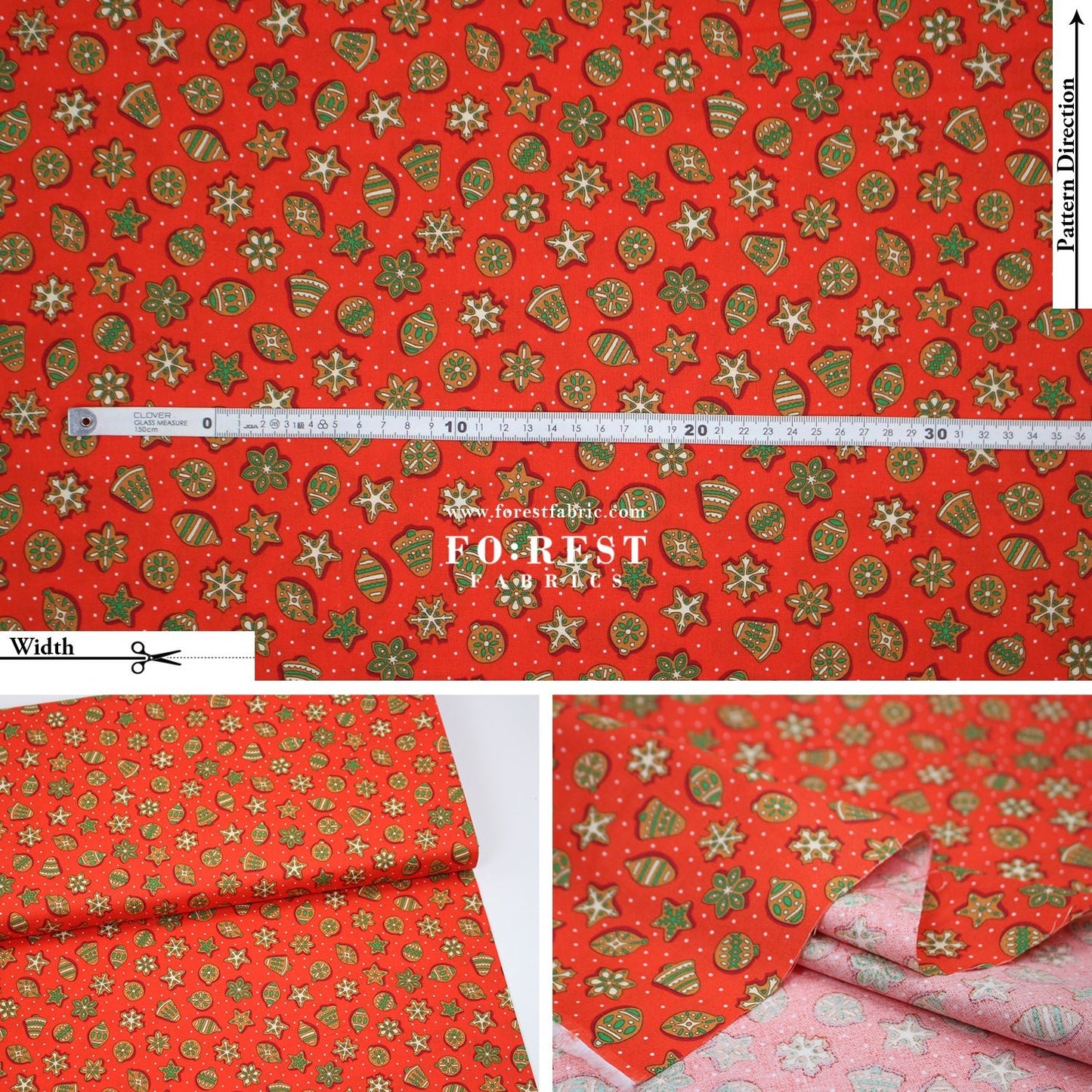 Quilting Liberty - Gingerbread Delight fabric B - FO:REST Fabric 布恩堂Liberty fabrictana lawnjapanese fabricykk zipper