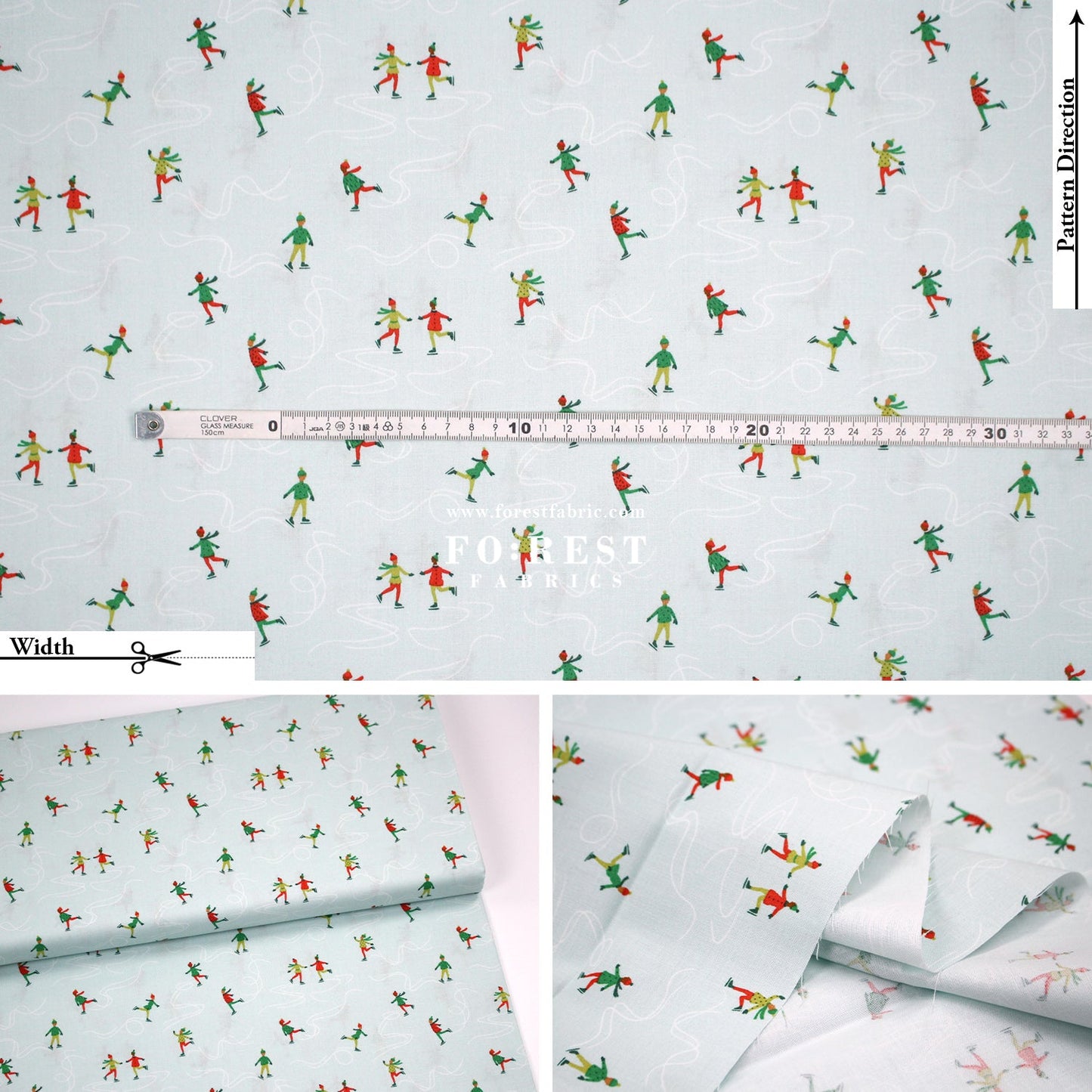 Quilting Liberty - ICE Dancing fabric A - FO:REST Fabric 布恩堂Liberty fabrictana lawnjapanese fabricykk zipper