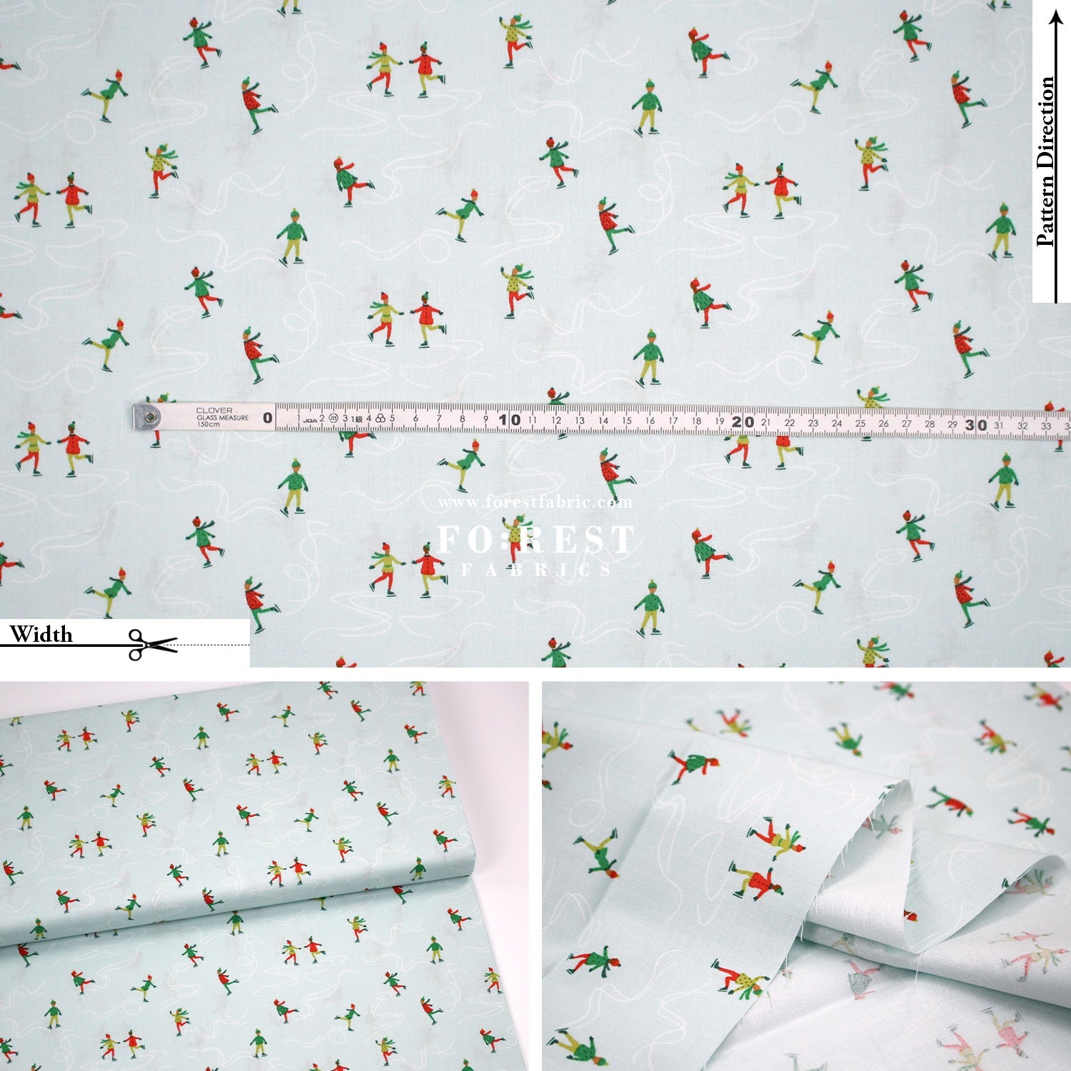 Quilting Liberty - ICE Dancing fabric A - FO:REST Fabric 布恩堂Liberty fabrictana lawnjapanese fabricykk zipper