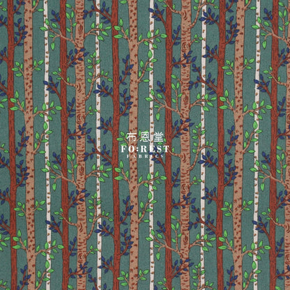 Quilting Liberty - into the woods C - FO:REST Fabric 布恩堂Liberty fabrictana lawnjapanese fabricykk zipper