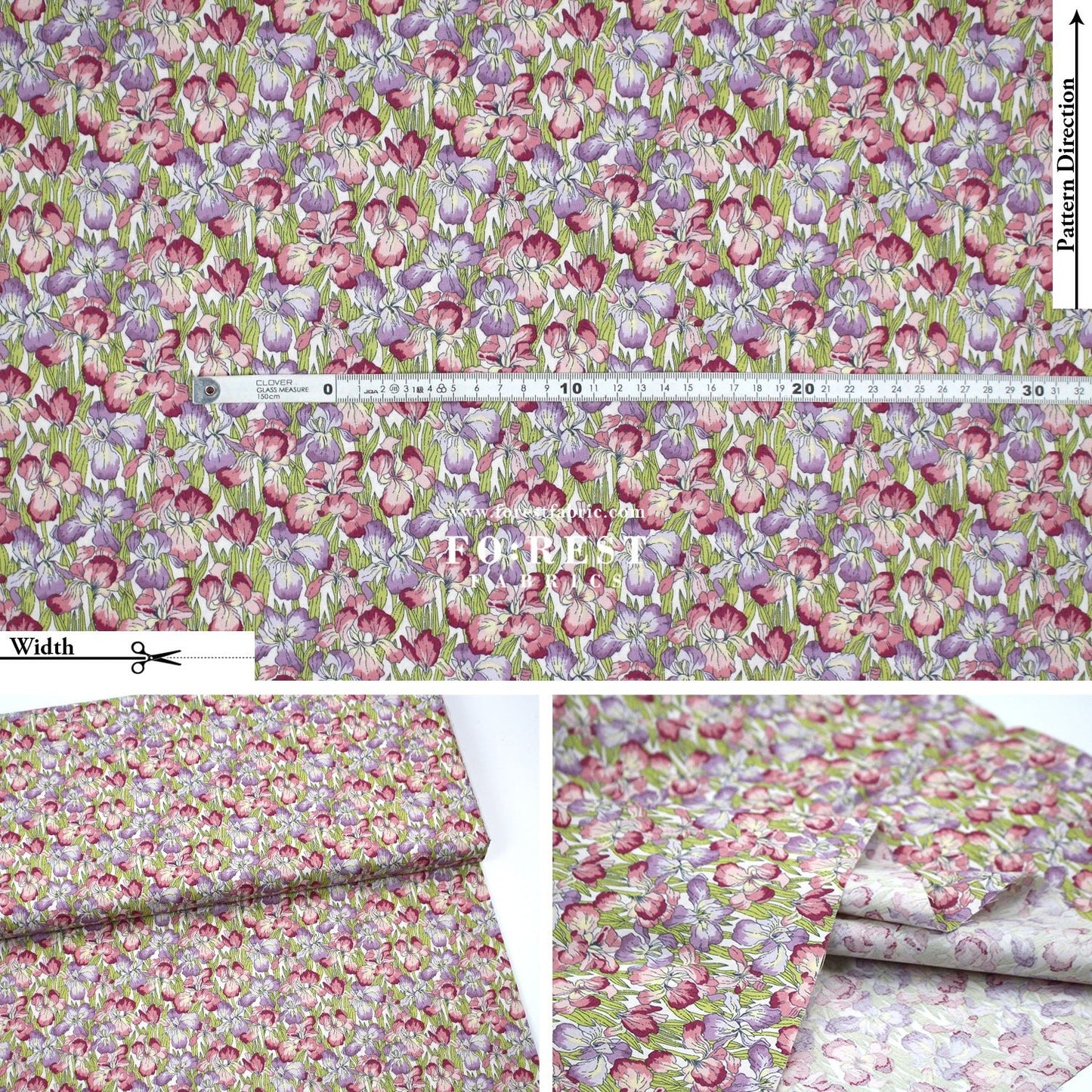 Quilting Liberty - Iris Muriel A - FO:REST Fabric 布恩堂Liberty fabrictana lawnjapanese fabricykk zipper