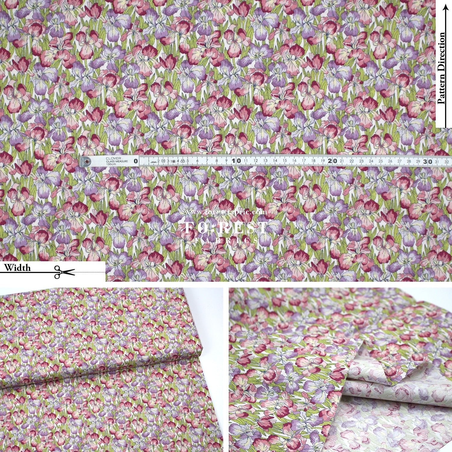 Quilting Liberty - Iris Muriel A - FO:REST Fabric 布恩堂Liberty fabrictana lawnjapanese fabricykk zipper