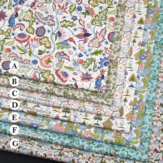 Quilting Liberty - Liberty Tree of Life Blue 1 fabric - FO:REST Fabric 布恩堂Liberty fabrictana lawnjapanese fabricykk zipper