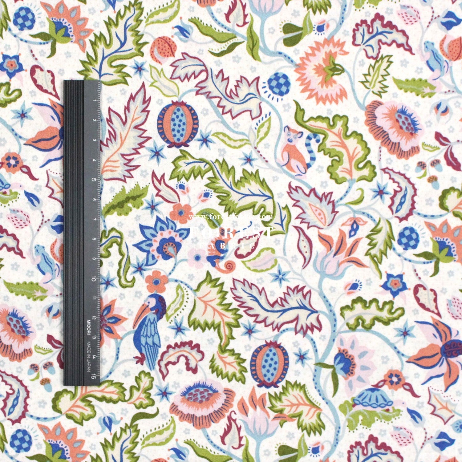 Quilting Liberty - Liberty Tree of Life Blue 1 fabric - FO:REST Fabric 布恩堂Liberty fabrictana lawnjapanese fabricykk zipper