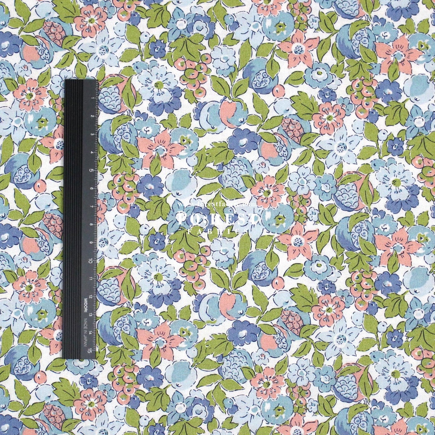 Quilting Liberty - Liberty Tree of Life Blue 1 fabric - FO:REST Fabric 布恩堂Liberty fabrictana lawnjapanese fabricykk zipper