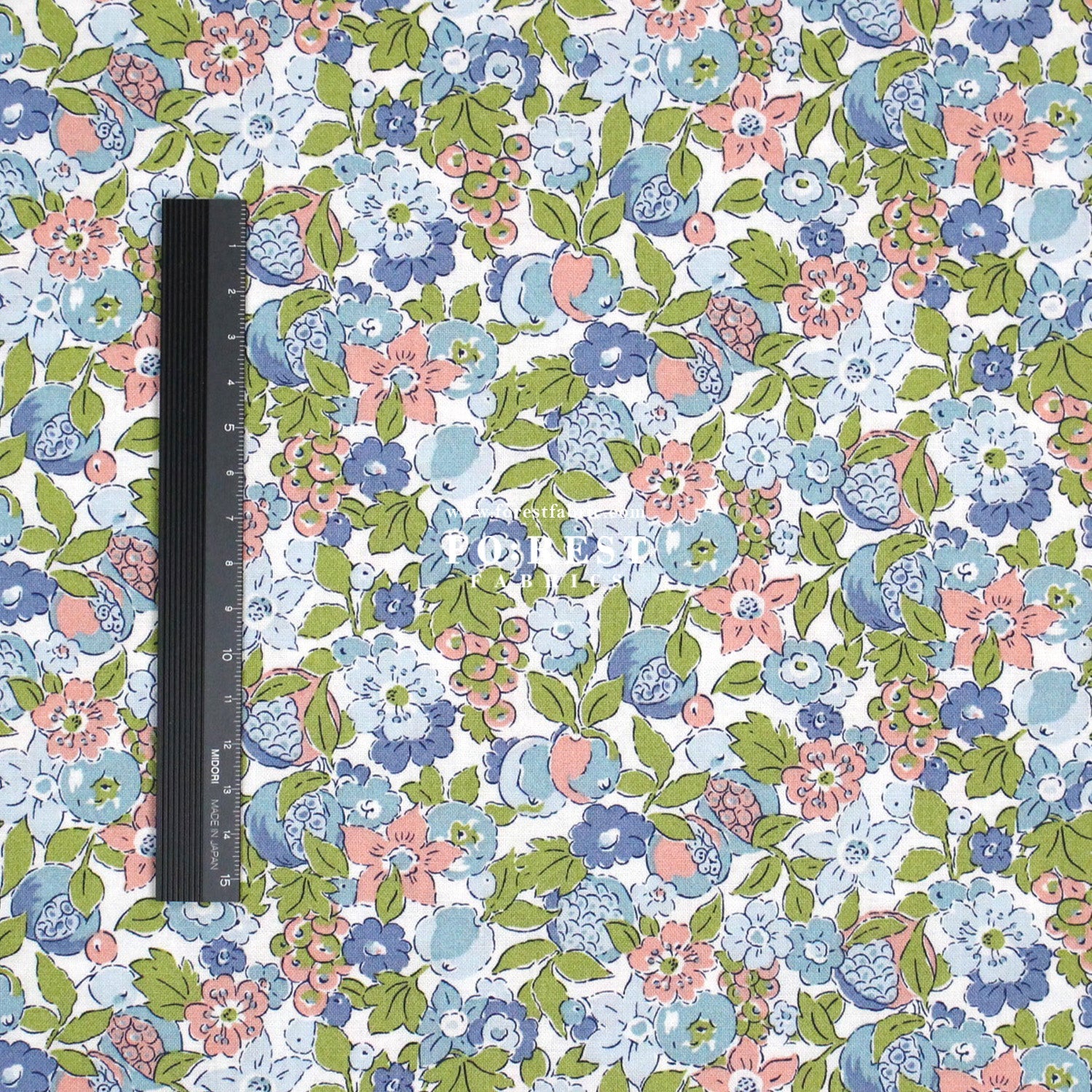 Quilting Liberty - Liberty Tree of Life Blue 1 fabric - FO:REST Fabric 布恩堂Liberty fabrictana lawnjapanese fabricykk zipper