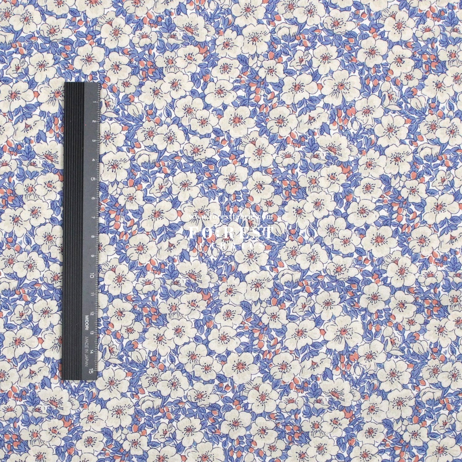 Quilting Liberty - Liberty Tree of Life Blue 2 fabric - FO:REST Fabric 布恩堂Liberty fabrictana lawnjapanese fabricykk zipper