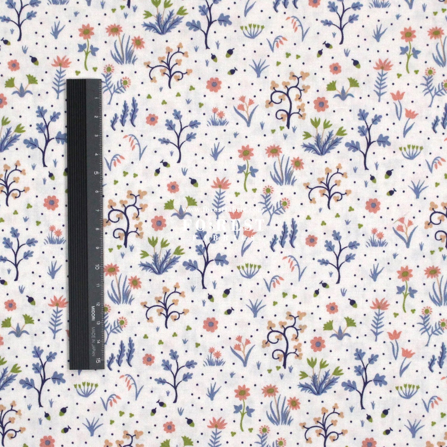 Quilting Liberty - Liberty Tree of Life Blue 2 fabric - FO:REST Fabric 布恩堂Liberty fabrictana lawnjapanese fabricykk zipper