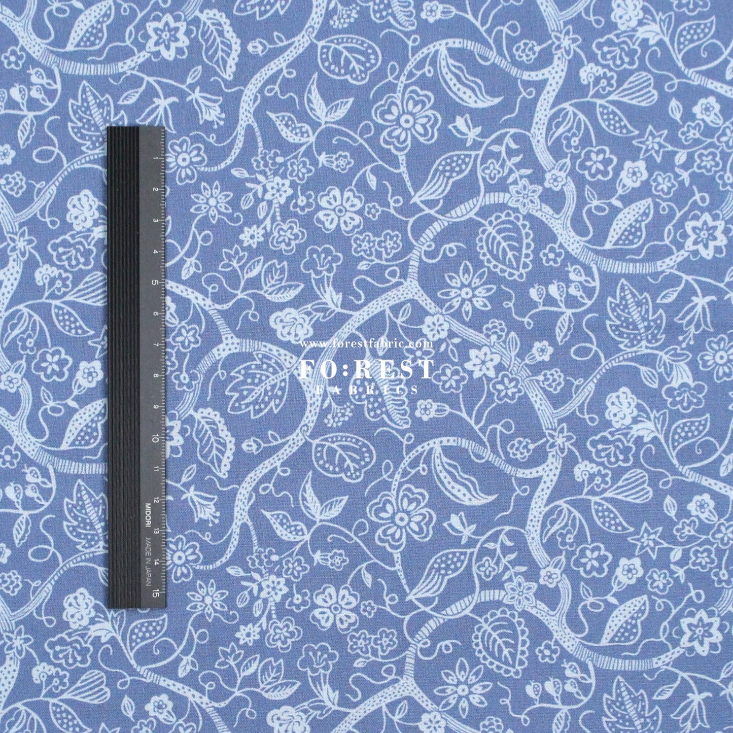 Quilting Liberty - Liberty Tree of Life Blue 2 fabric - FO:REST Fabric 布恩堂Liberty fabrictana lawnjapanese fabricykk zipper