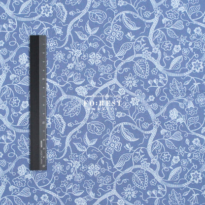 Quilting Liberty - Liberty Tree of Life Blue 2 fabric - FO:REST Fabric 布恩堂Liberty fabrictana lawnjapanese fabricykk zipper