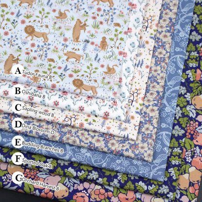 Quilting Liberty - Liberty Tree of Life Blue 2 fabric - FO:REST Fabric 布恩堂Liberty fabrictana lawnjapanese fabricykk zipper