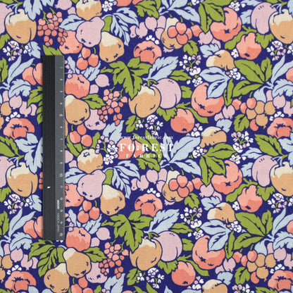 Quilting Liberty - Liberty Tree of Life Blue 2 fabric - FO:REST Fabric 布恩堂Liberty fabrictana lawnjapanese fabricykk zipper