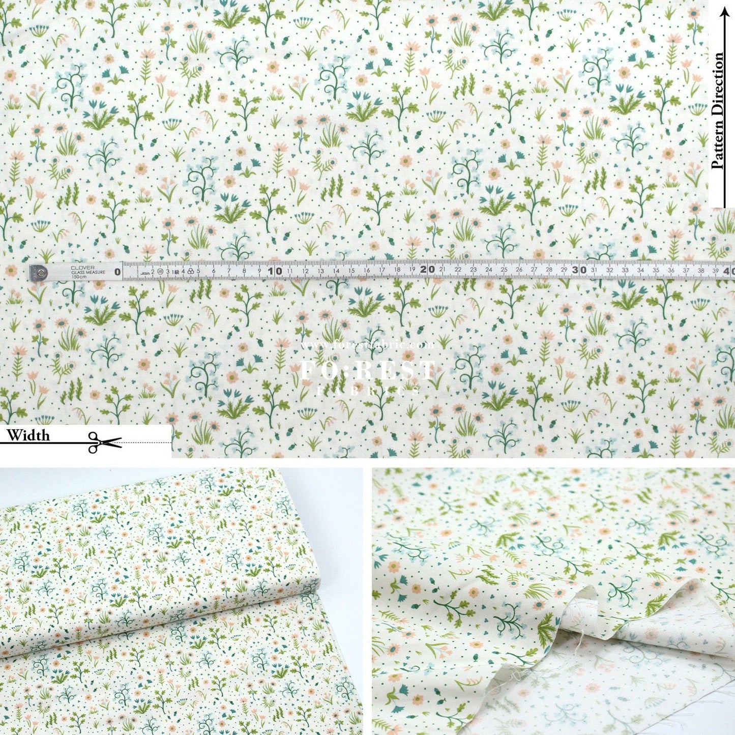 Quilting Liberty - Liberty Tree of Life Green 1 fabric - FO:REST Fabric 布恩堂Liberty fabrictana lawnjapanese fabricykk zipper
