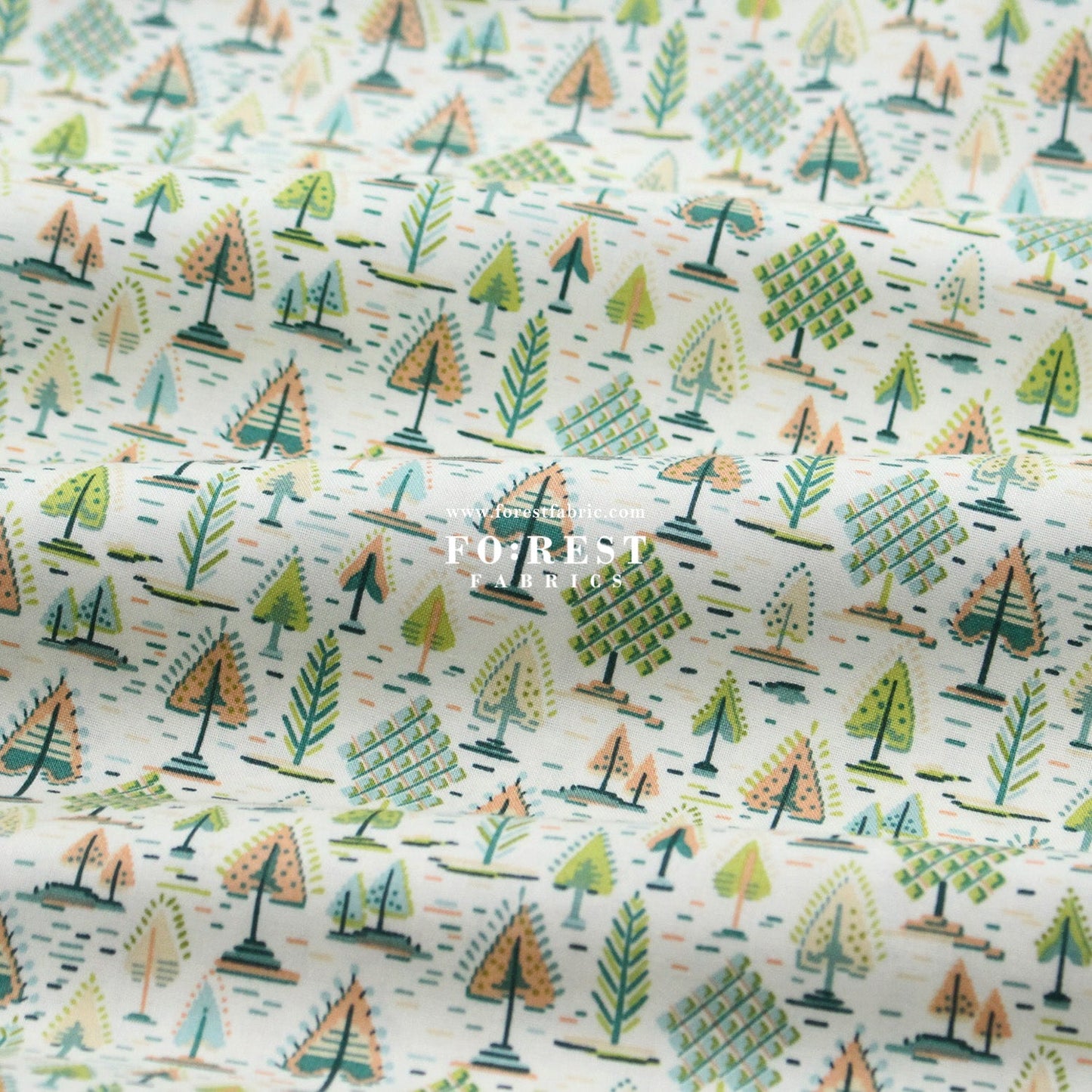 Quilting Liberty - Liberty Tree of Life Green 1 fabric - FO:REST Fabric 布恩堂Liberty fabrictana lawnjapanese fabricykk zipper