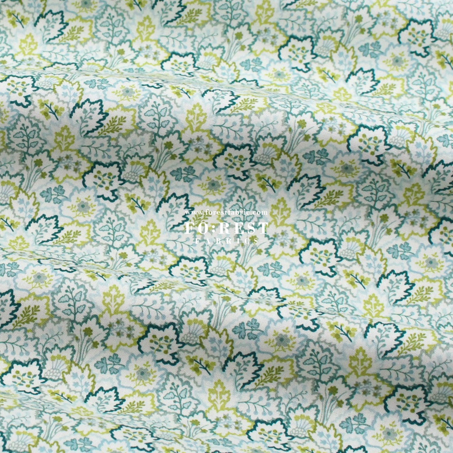 Quilting Liberty - Liberty Tree of Life Green 1 fabric - FO:REST Fabric 布恩堂Liberty fabrictana lawnjapanese fabricykk zipper