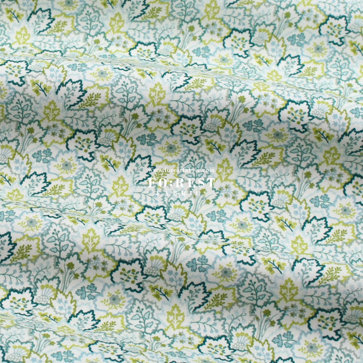 Quilting Liberty - Liberty Tree of Life Green 1 fabric - FO:REST Fabric 布恩堂Liberty fabrictana lawnjapanese fabricykk zipper