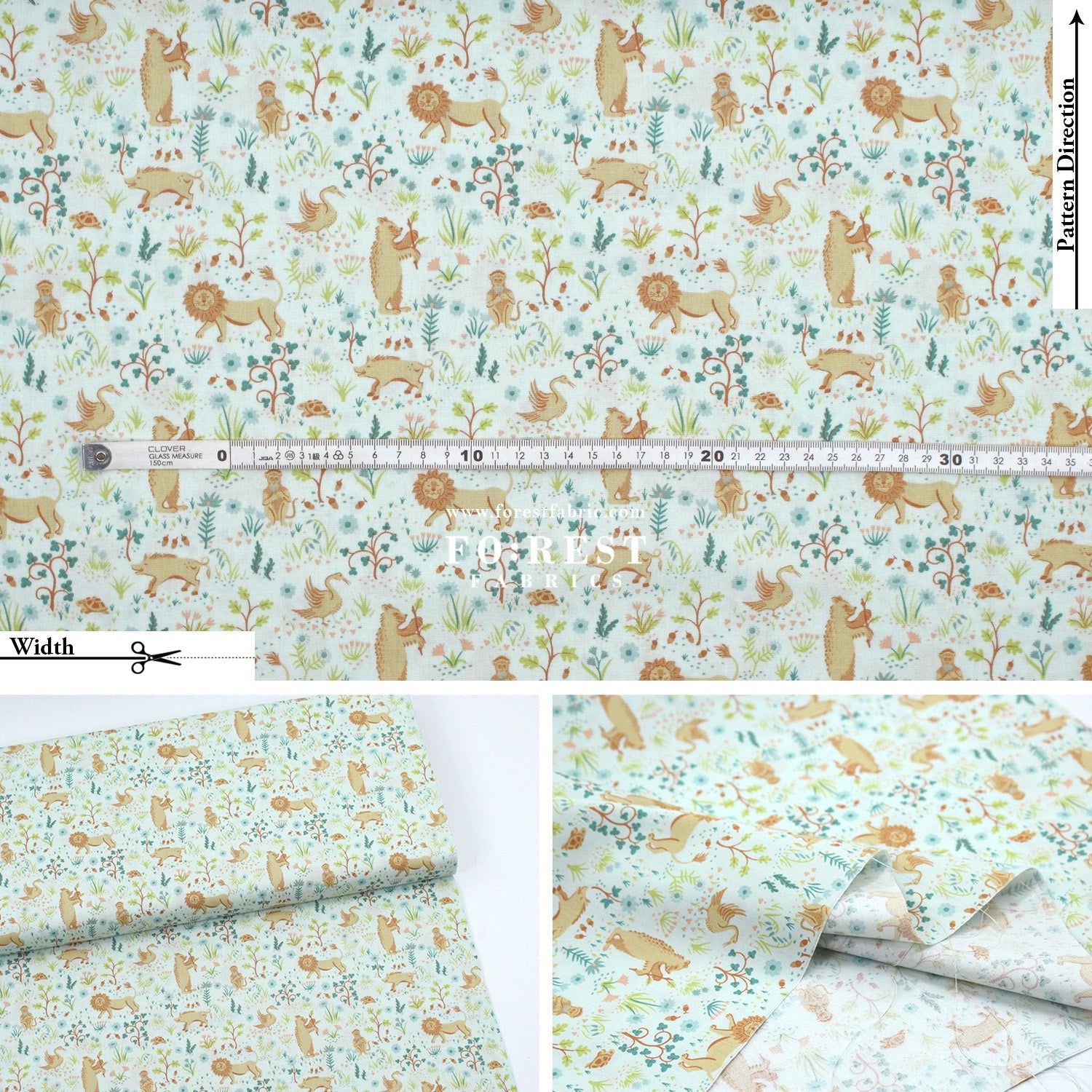 Quilting Liberty - Liberty Tree of Life Green 1 fabric - FO:REST Fabric 布恩堂Liberty fabrictana lawnjapanese fabricykk zipper