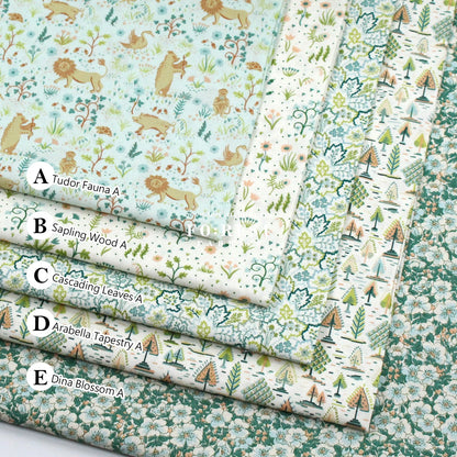 Quilting Liberty - Liberty Tree of Life Green 1 fabric - FO:REST Fabric 布恩堂Liberty fabrictana lawnjapanese fabricykk zipper