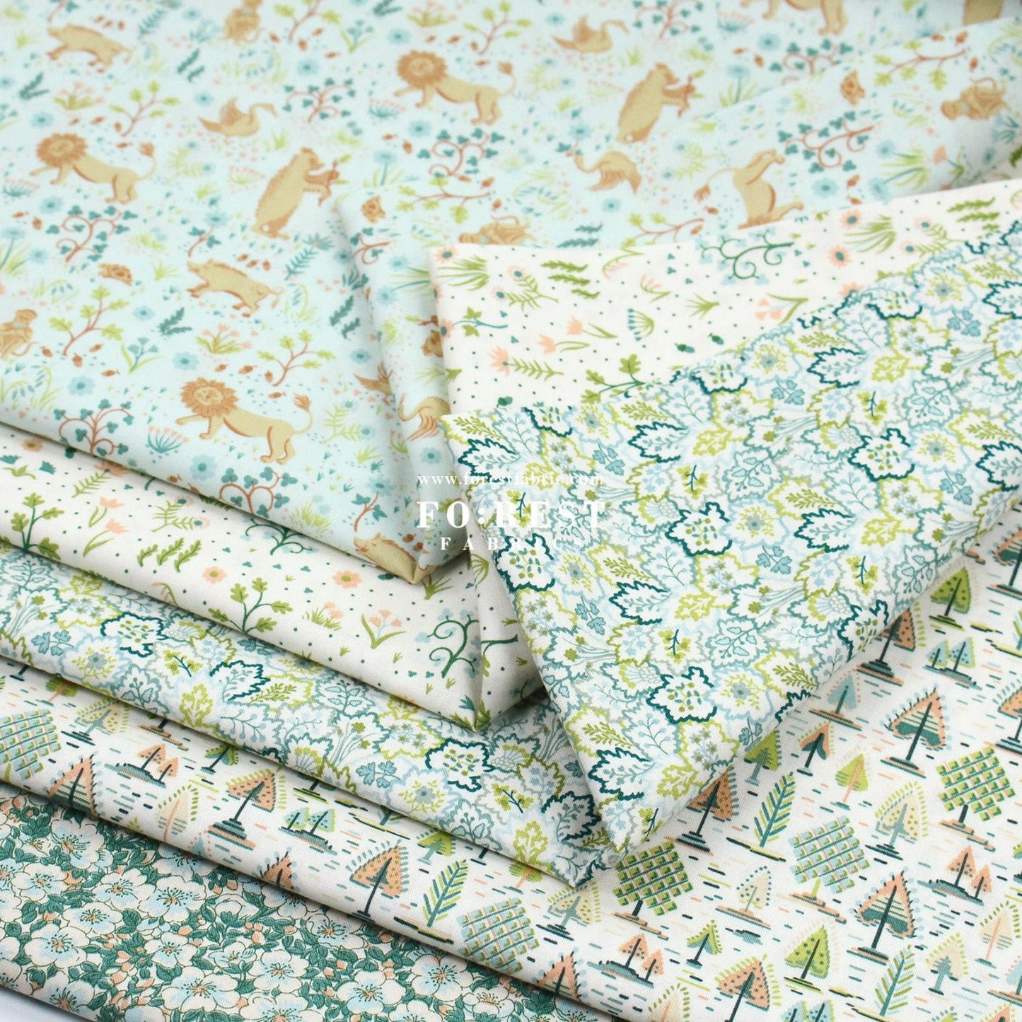 Quilting Liberty - Liberty Tree of Life Green 1 fabric - FO:REST Fabric 布恩堂Liberty fabrictana lawnjapanese fabricykk zipper