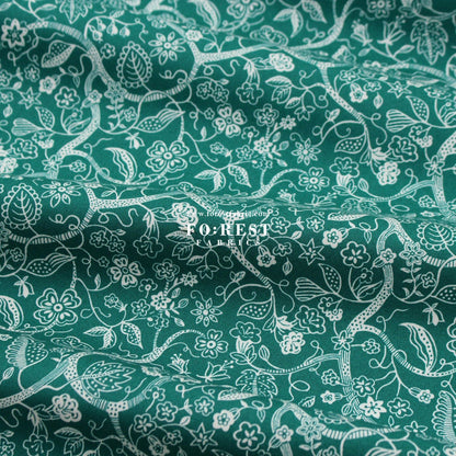 Quilting Liberty - Liberty Tree of Life Green 2 fabric - FO:REST Fabric 布恩堂Liberty fabrictana lawnjapanese fabricykk zipper