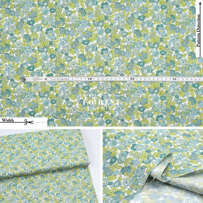 Quilting Liberty - Liberty Tree of Life Green 2 fabric - FO:REST Fabric 布恩堂Liberty fabrictana lawnjapanese fabricykk zipper