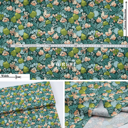 Quilting Liberty - Liberty Tree of Life Green 2 fabric - FO:REST Fabric 布恩堂Liberty fabrictana lawnjapanese fabricykk zipper
