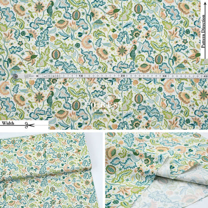 Quilting Liberty - Liberty Tree of Life Green 2 fabric - FO:REST Fabric 布恩堂Liberty fabrictana lawnjapanese fabricykk zipper