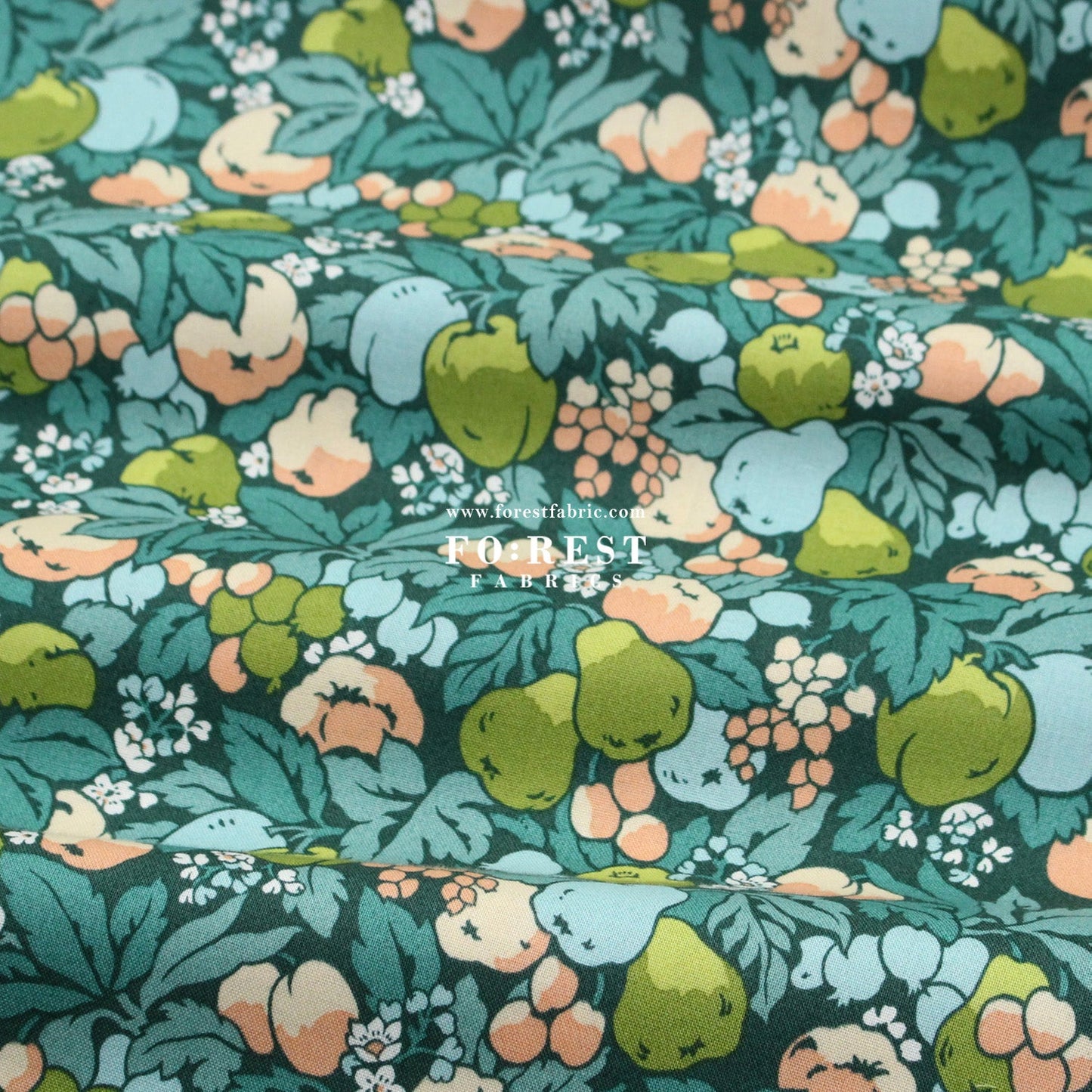 Quilting Liberty - Liberty Tree of Life Green 2 fabric - FO:REST Fabric 布恩堂Liberty fabrictana lawnjapanese fabricykk zipper