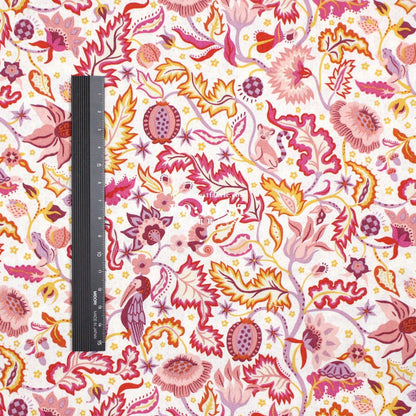 Quilting Liberty - Liberty Tree of Life Orange 1 fabric - FO:REST Fabric 布恩堂Liberty fabrictana lawnjapanese fabricykk zipper