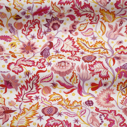 Quilting Liberty - Liberty Tree of Life Orange 1 fabric - FO:REST Fabric 布恩堂Liberty fabrictana lawnjapanese fabricykk zipper