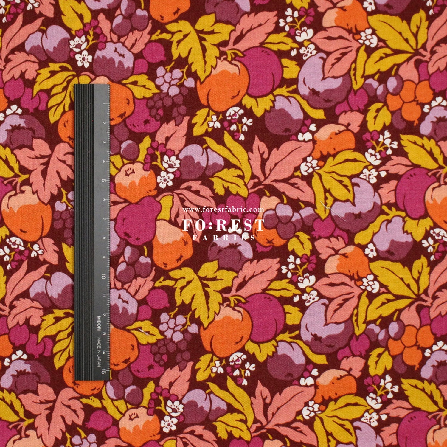 Quilting Liberty - Liberty Tree of Life Orange 1 fabric - FO:REST Fabric 布恩堂Liberty fabrictana lawnjapanese fabricykk zipper