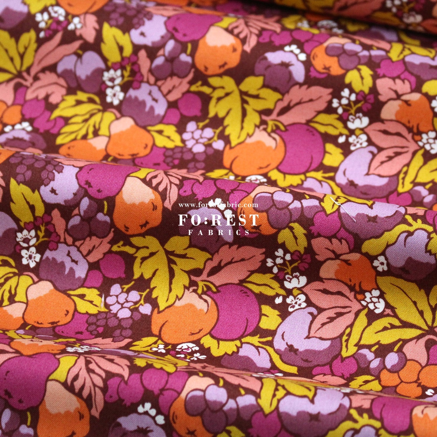 Quilting Liberty - Liberty Tree of Life Orange 1 fabric - FO:REST Fabric 布恩堂Liberty fabrictana lawnjapanese fabricykk zipper