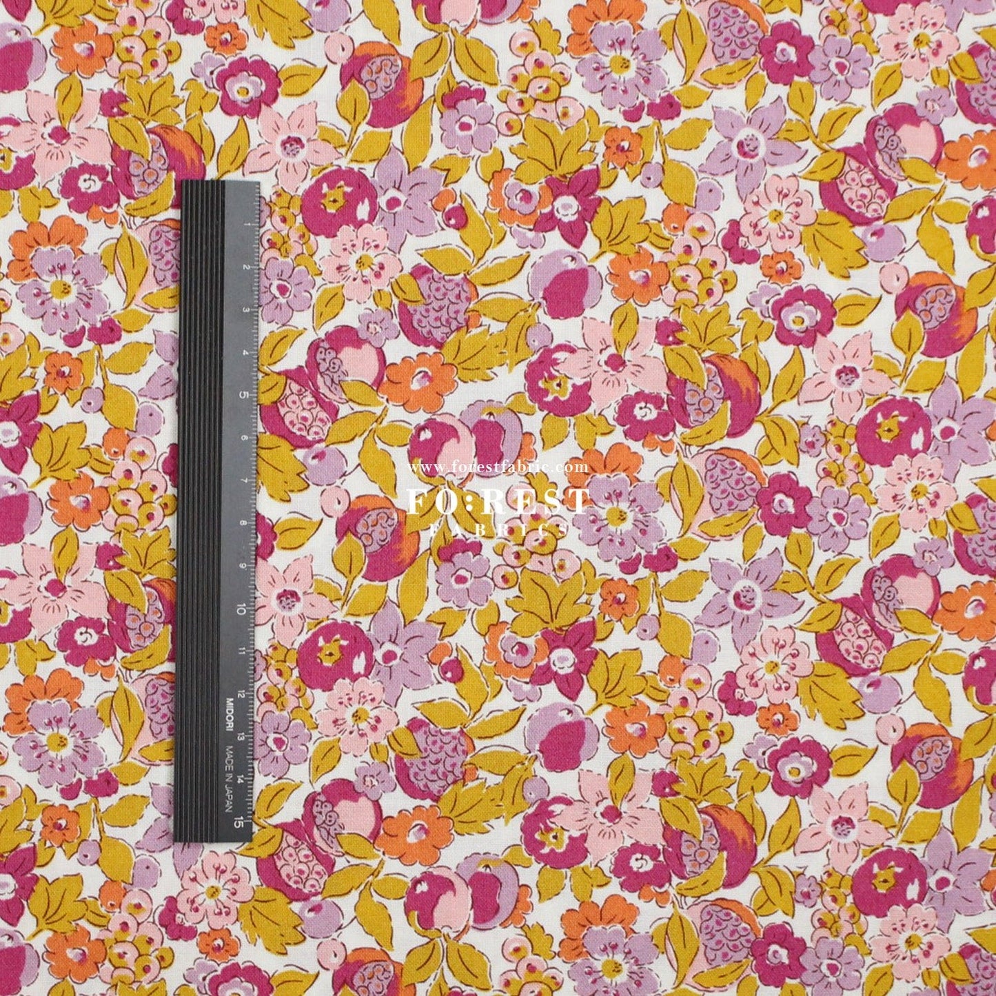 Quilting Liberty - Liberty Tree of Life Orange 1 fabric - FO:REST Fabric 布恩堂Liberty fabrictana lawnjapanese fabricykk zipper