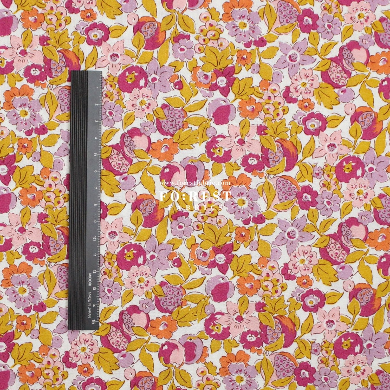 Quilting Liberty - Liberty Tree of Life Orange 1 fabric - FO:REST Fabric 布恩堂Liberty fabrictana lawnjapanese fabricykk zipper