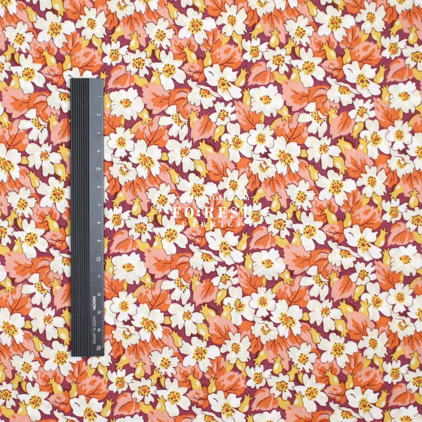Quilting Liberty - Liberty Tree of Life Orange 1 fabric - FO:REST Fabric 布恩堂Liberty fabrictana lawnjapanese fabricykk zipper